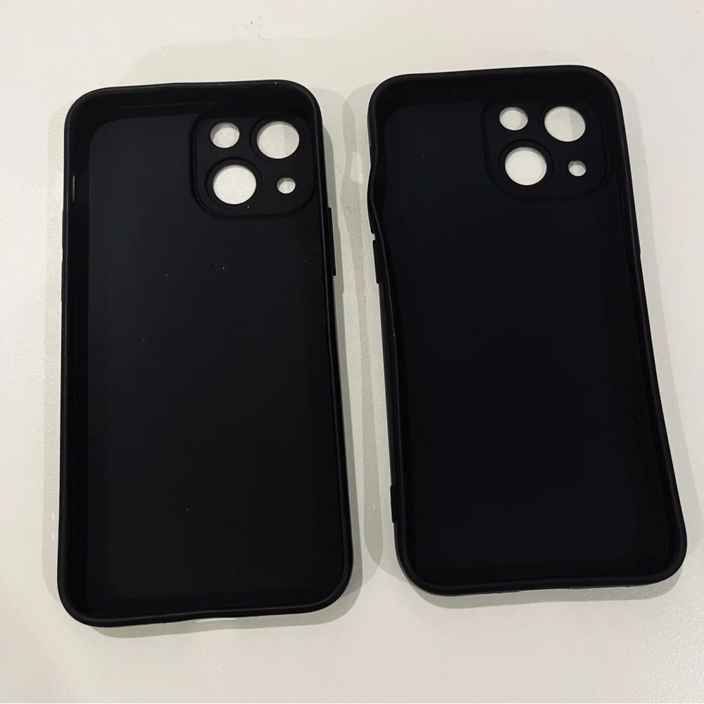 TWO iPhone 13 Mini Flexible Spooky Witchy Ghost Halloween Black Phone Case - Picture 11 of 11